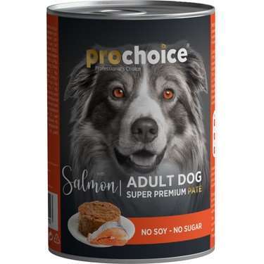 Prochoice Somonlu Pate(Ezme)Konserve Yetişkin Köpek Maması 400 Gr(stt.10/2028)