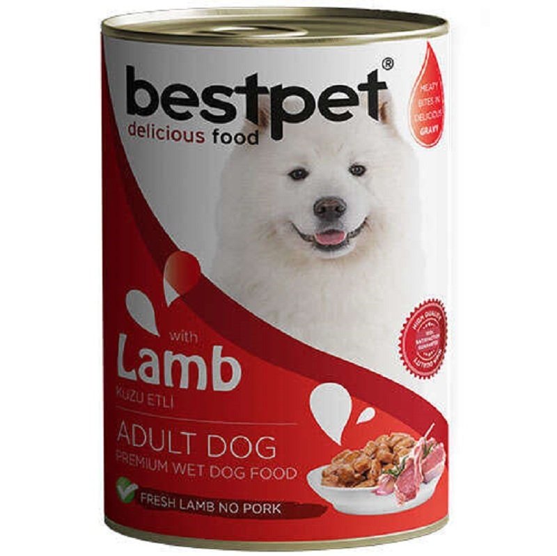 Bestpet Kuzu Etli Parça Etli Köpek Konservesi 400 gr(stt.06/2026)