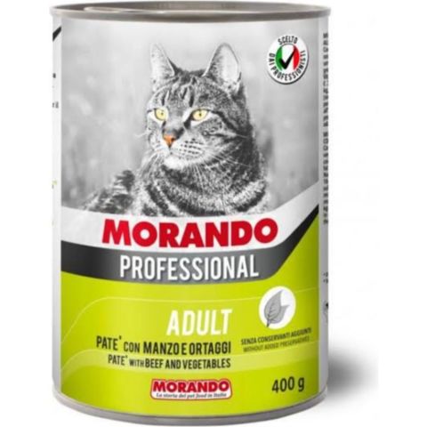 Morando Professional Pate Biftekli Sebzeli Ezme Kedi Konservesi 400 gr(stt.07/2026)Yeni Ürün.