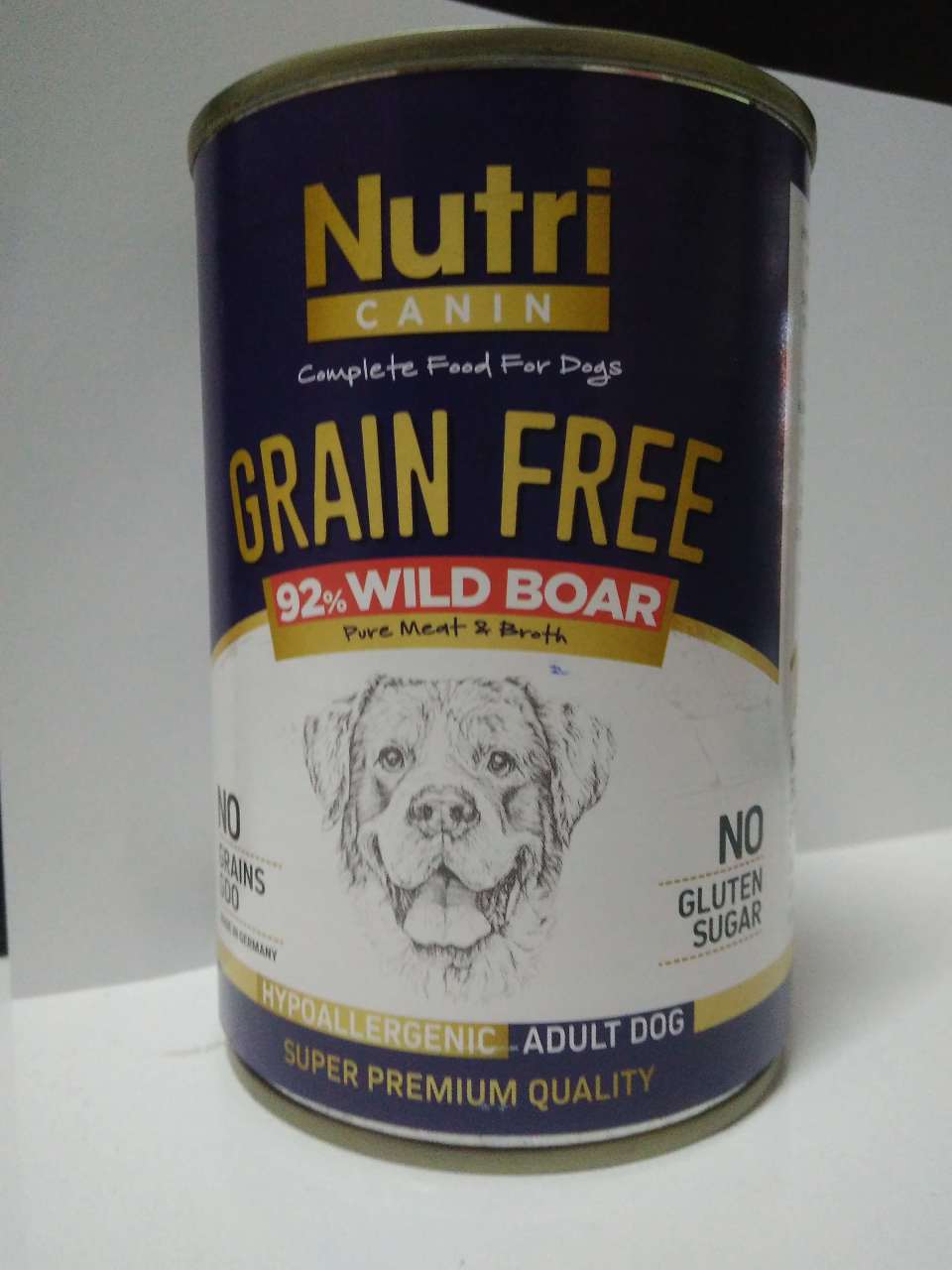 Nutri Canin Tahılsız Yaban Domuzlu Yaş Köpek Maması 400 gr(stt.01/2027)