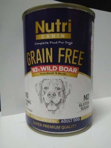 Nutri Canin Tahılsız Yaban Domuzlu Yaş Köpek Maması 400 gr(stt.01/2027)