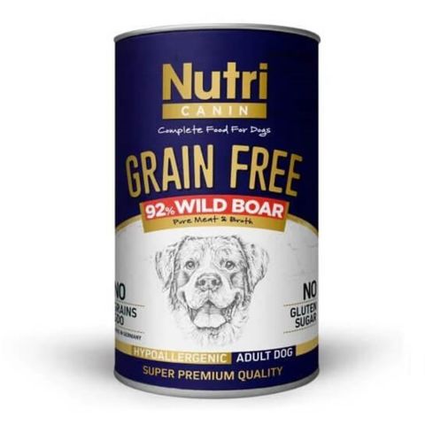 Nutri Canin Tahılsız Yaban Domuzlu Yaş Köpek Maması 400 gr(stt.01/2027)