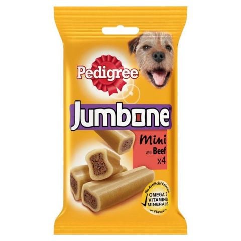 Pedigree Jumbone Sığır ve Kümes Hayvanlı Mini Irk Köpek Ödül Maması 160gr(stt.12/2025)
