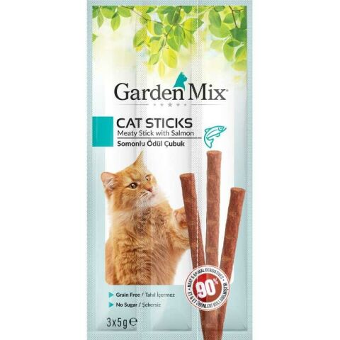 Garden Mix Somonlu Kedi Stick Ödülü 3 x 5 gr (stt:06/2027)