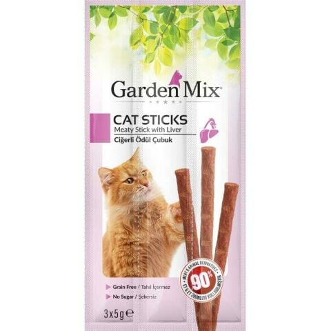Garden Mix Ciğerli Kedi Stick Ödülü 3 x 5 gr (stt:06/2027)