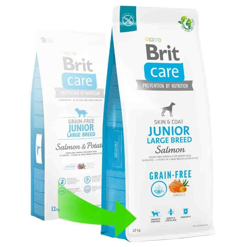 Brit Care Skin  Coat Puppy Large Breed - Somonlu Tahılsız Büyük Irk Yavru Köpek Maması 12 kg (stt; 01/2026)