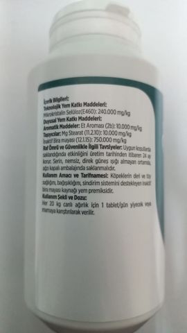 Natur Brewers Yeast Köpekler için Prebiyotik Etkili Sindirim Sistemi Desteği 75 Tablet (stt.12/2027)