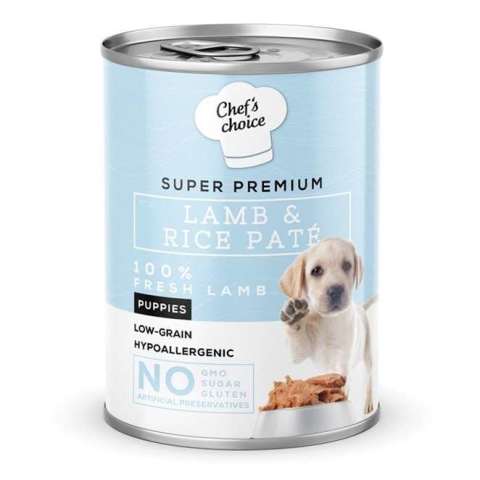 New Chefs Choice Pate Kuzulu Pirinçli Yavru Köpek Konservesi 400 gr