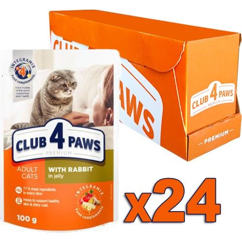 Club4Paws Tavşanlı Premium Pouch Kedi Maması 100Gr