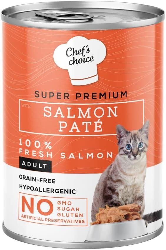 Chefs Choice Tahılsız Hipoalerjenik Somonlu Ezme (pate) Yetişkin Kedi Konservesi (stt: 11/2027)