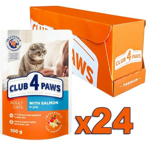 Club4Paws Somonlu Premium Pouch Kedi Maması 100Gr