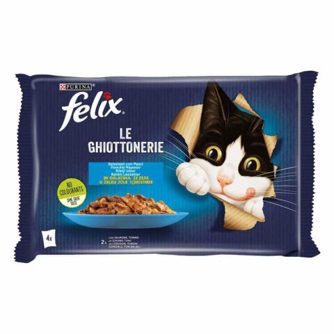 Felix Somonlu Ton Balıklı Yetişkin Kedi Konservesi 4 X 85 gr (stt.08/2027)