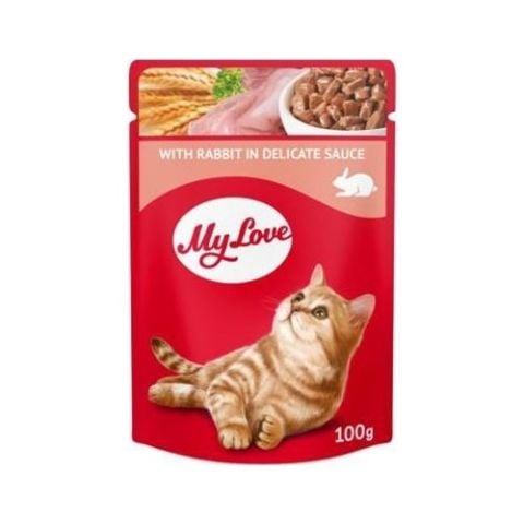 My Love Soslu Tavşan Etli Pouch Kedi Maması 100Gr