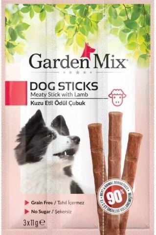 Gardenmix Kuzu Etli Köpek Stick Ödül 3 x 11 gr.