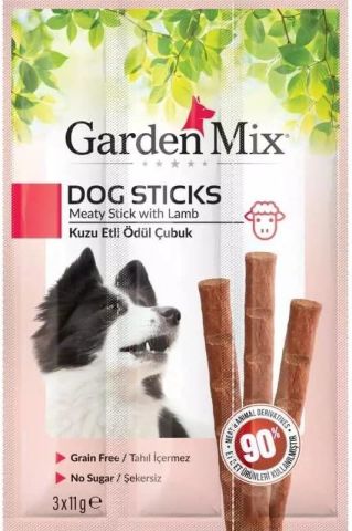 Gardenmix Kuzu Etli Köpek Stick Ödül 3 x 11 gr. (stt.06/2027)
