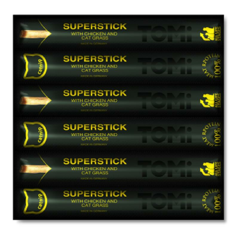 Tomi Superstick Tavuklu ve Kedi Otlu Kedi Ödül Çubukları 6x5gr (stt:05/2024)