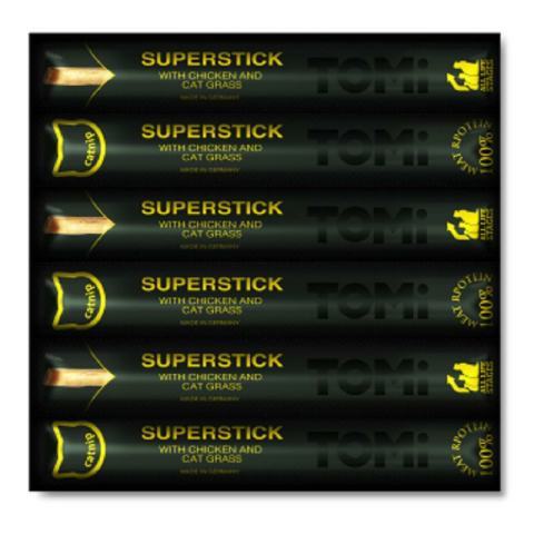Tomi Superstick Tavuklu ve Kedi Otlu Kedi Ödül Çubukları 6x5gr (stt:05/2024)