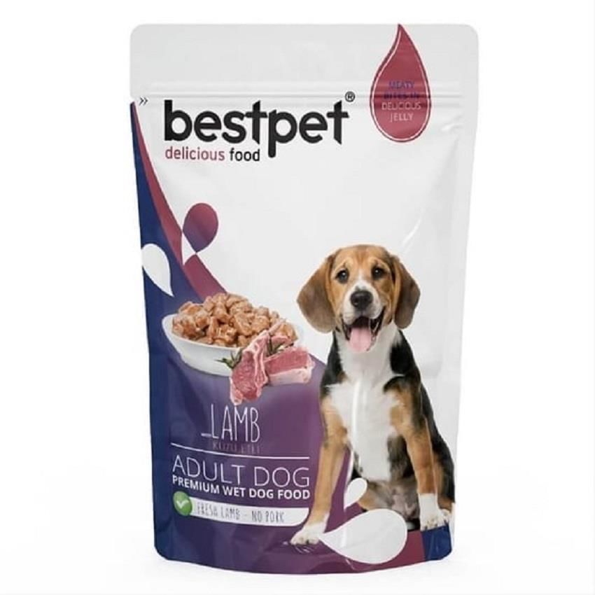 Bestpet Jöle içinde Kuzu Etli Yetişkin Köpek Konservesi 100gr (stt02/2025)