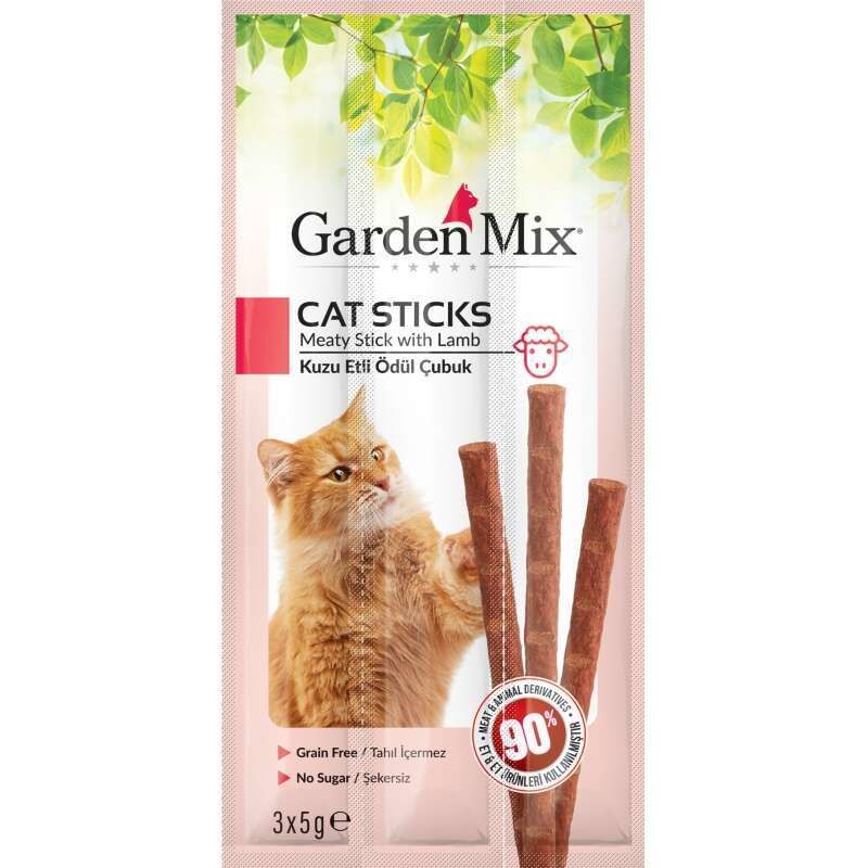 Gardenmix Kuzu Etli Kedi Ödül Maması 3 x 5 gr (stt:09/2025)