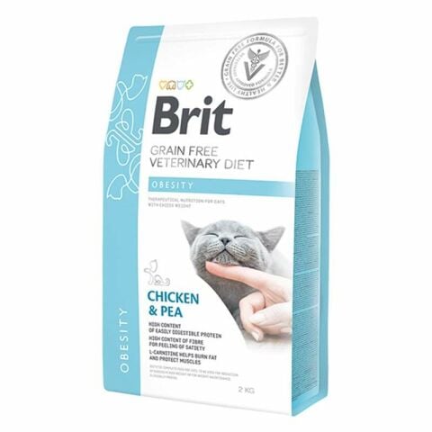 Brit Veterinary Diet Obesity Kilo Kontrolü için Tahılsız Kedi Maması 2 kg (stt:10/2027)