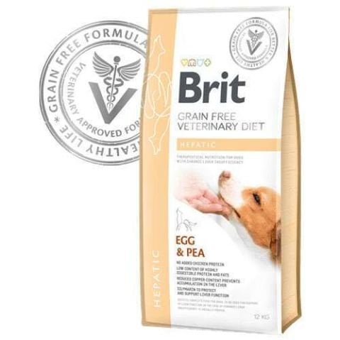 Brit Veterinary Diet Hepatic Karaciğer Yetmezliği için Tahılsız Köpek Maması 12 kg (stt:02/2027)
