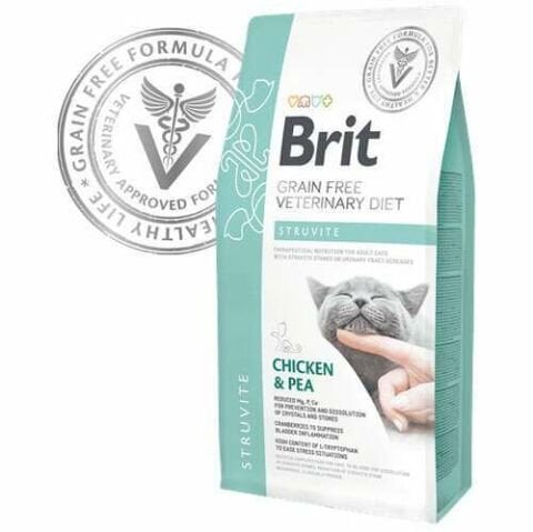 Brit Veterinary Diet Struvite İdrar Yolu Sağlığı Destekleyici Tahılsız Kedi Maması 5 kg (stt:12/2027)