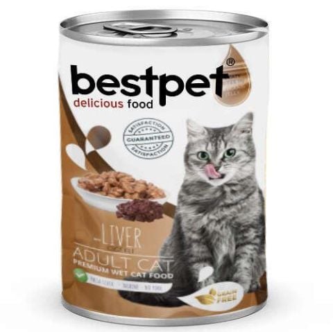 Bestpet Ciğerli Yetişkin Kedi Konservesi 400 gr (stt:07/2027)