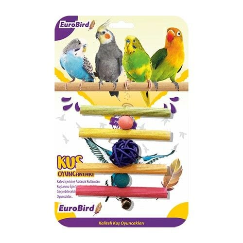 EuroBird Kuş Oyuncağı Dörtlü Tahta Merdiven (KY75)