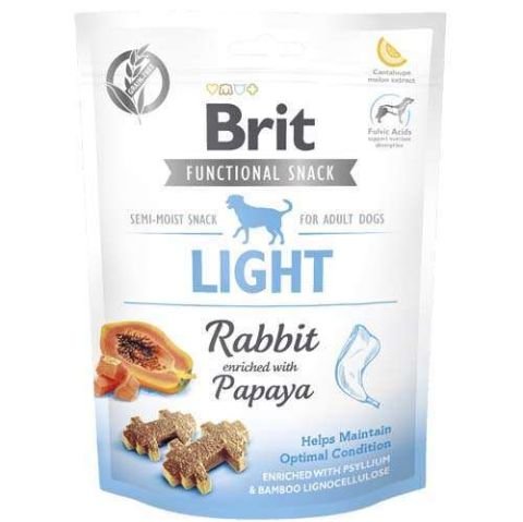 Brit Functional Snack Light Kilo Kontrollü Tavşanlı Papayalı Köpek Ödülü 150 gr (stt:05/2027)