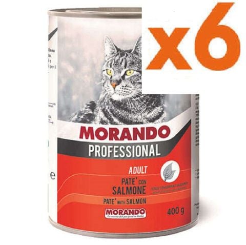 Morando Professional Pate Somonlu Ezme Kedi Konservesi 400 gr X 6 ADET (stt.07/2026)