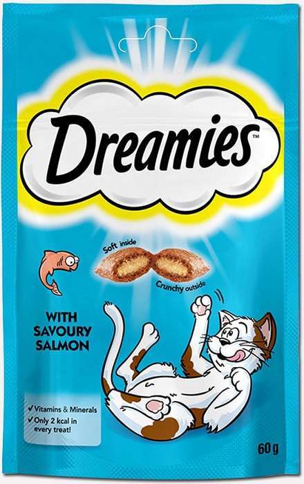 Dreamies İçi Dolgulu Somonlu Kitir Kedi Ödülü 60 Gr.