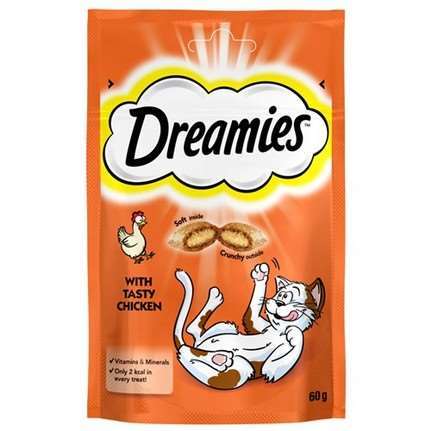 Dreamies İçi Dolgulu Tavuklu Kıtır Kedi Ödülü 60 Gr.(stt.11/2026)