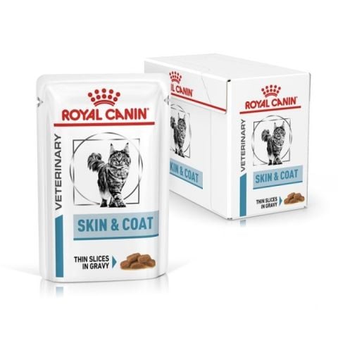 Royal Canin Veterinery Skin Coat Yetişkin kedi Yaş Maması 85 gr (stt.06/2027)