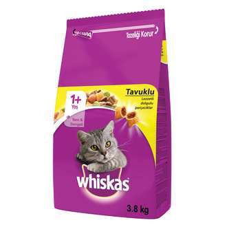 Whiskas TavukluYetişkin Kuru Kedi Maması 3.8 Kg(stt.07/2025)
