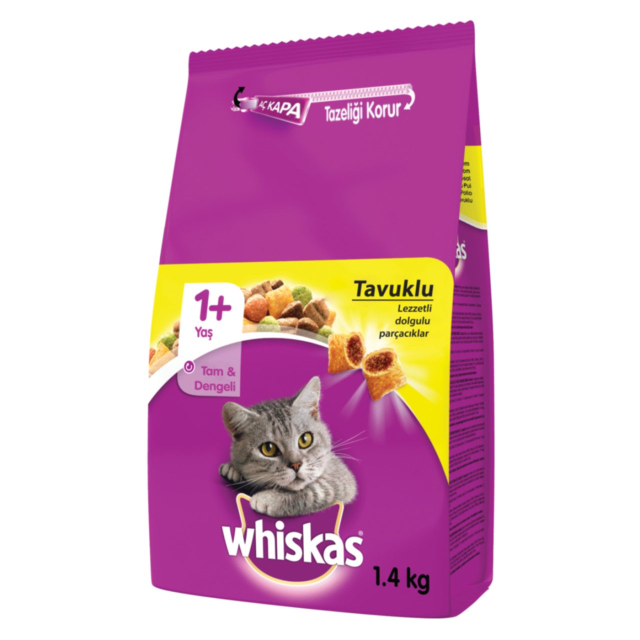 Whiskas Tavuklu Yetişkin Kedi Maması 1.4 kg (stt.08/2027)