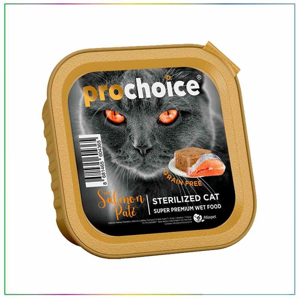 Prochoice Somonlu (pate) Ezme Kısırlaştırılmış Kedi Konservesi 100 gr (stt:02/2026)