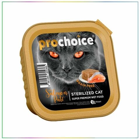 Prochoice Somonlu (pate) Ezme Kısırlaştırılmış Kedi Konservesi 100 gr (stt:02/2026)