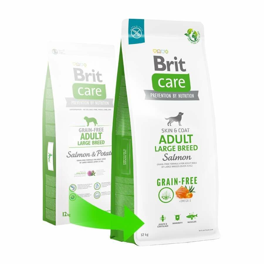 Brit Care Skin Coat Large Breed Hypoalerjenik Tahılsız Somonlu Büyük Irk Yetişkin Köpek Maması 12 kg (stt.03/2027)