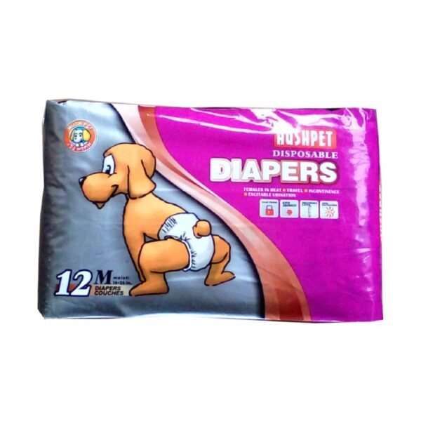 Hushpet Disposable Deapers Köpek Tuvalet Bağlama Bezi- Külot (M) ( 7-16kg, 45-63 cm)