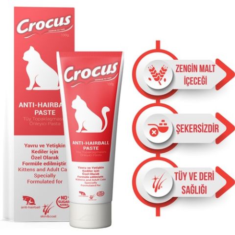 CROCUS ANTİ HAİRBALL KEDİ MALT MACUNU 100 GRAM