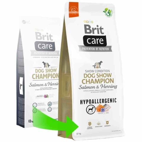 Brit Care Dog Show Champion Hypoallergenic Somonlu Köpek Maması 12 kg (stt:06/2027)