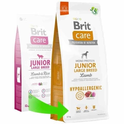 Brit Care Mono Protein Junior Large Breed Hypoallergenic Kuzu Etli Büyük Irk Yavru Köpek Maması 12 kg (stt:06/2026)