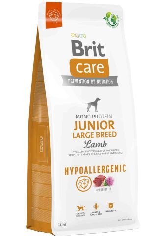 Brit Care Mono Protein Junior Large Breed Hypoallergenic Kuzu Etli Büyük Irk Yavru Köpek Maması 12 kg (stt:06/2026)