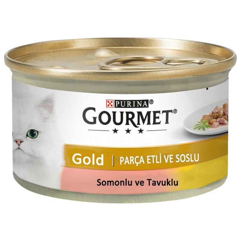 Gourmet Gold Somonlu ve Tavuklu Parça Etli Soslu 85 gr (stt:12/2025)