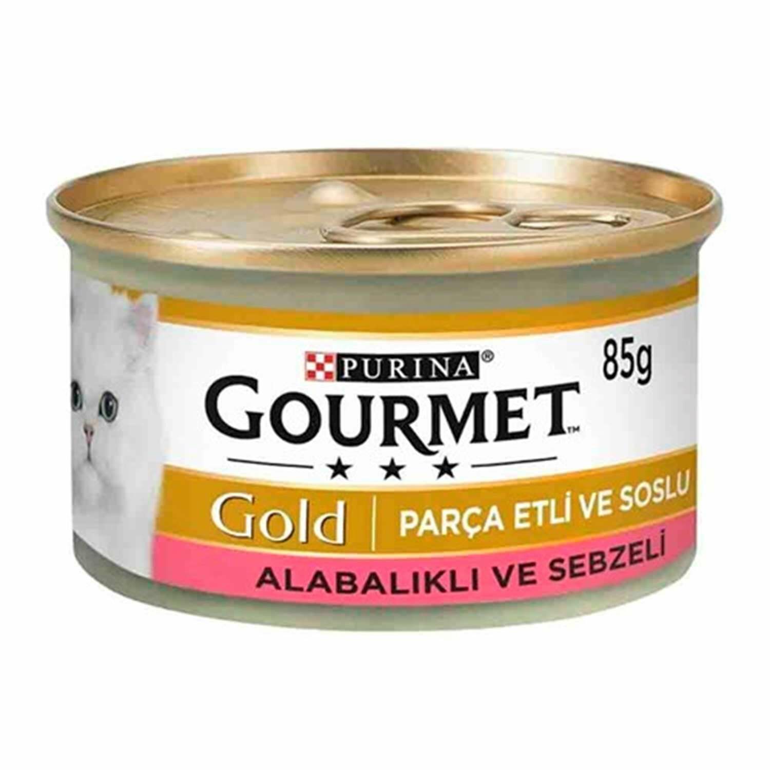 Gourmet Gold Alabalıklı Sebzeli Parça Etli Soslu Kedi Konservesi 85 gr (stt:01/2025)