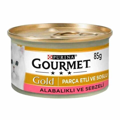 Gourmet Gold Alabalıklı Sebzeli Parça Etli Soslu Kedi Konservesi 85 gr (stt:01/2025)