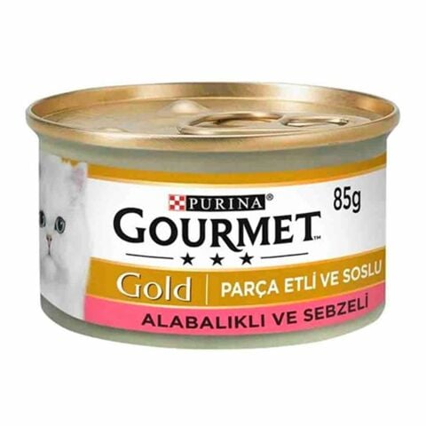 Gourmet Gold Alabalıklı Sebzeli Parça Etli Soslu Kedi Konservesi 85 gr (stt:12/2026)