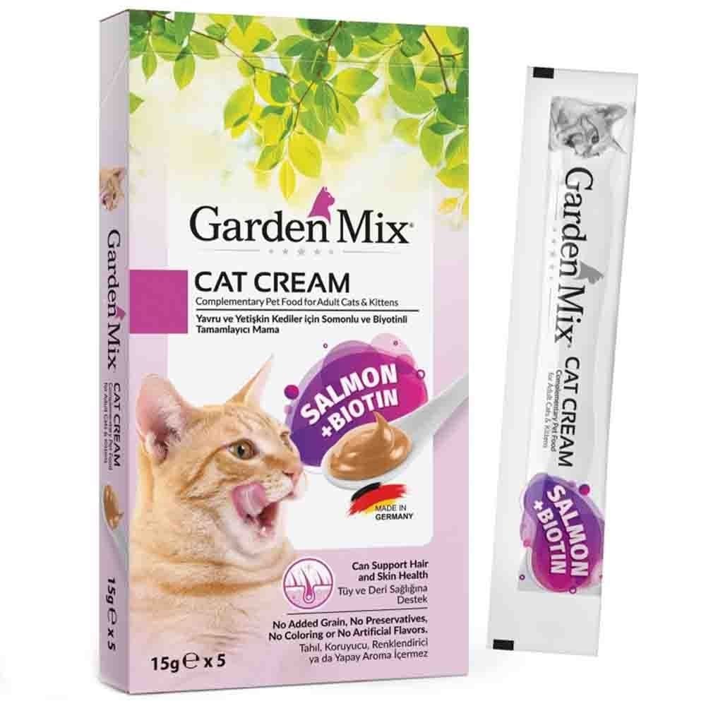 Garden Mix Somonlu Biotinli Krema Kedi Ödülü 15gr x 5 adet