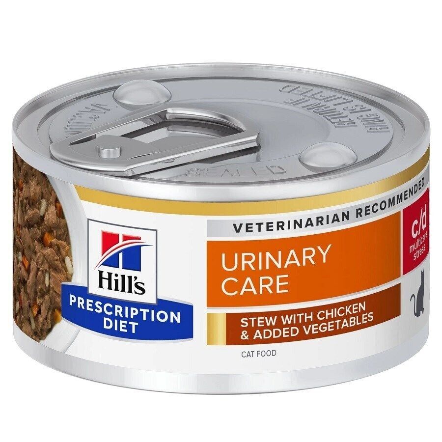 Hills Prescription Diet Urinary Care c/d Tavuklu ve Sebzeli Kedi Konservesi 82 gr (stt: 11/2027)